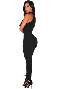Sexy Black Strapless Choker Jumpsuit