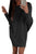 Sexy Black Stylish Long Sleeve Baggy Sweater Dress