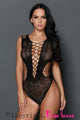 Sexy Black Sultry Beauty Mesh Cutout Teddy Lingerie