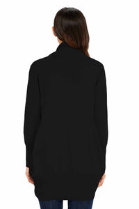 Sexy Black Super Soft Long Sleeve Open Cardigan