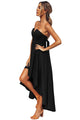 Sexy Black V Cut Strapless Party Cocktail Dress