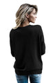 Sexy Black West Coast Wrap Front Sweater