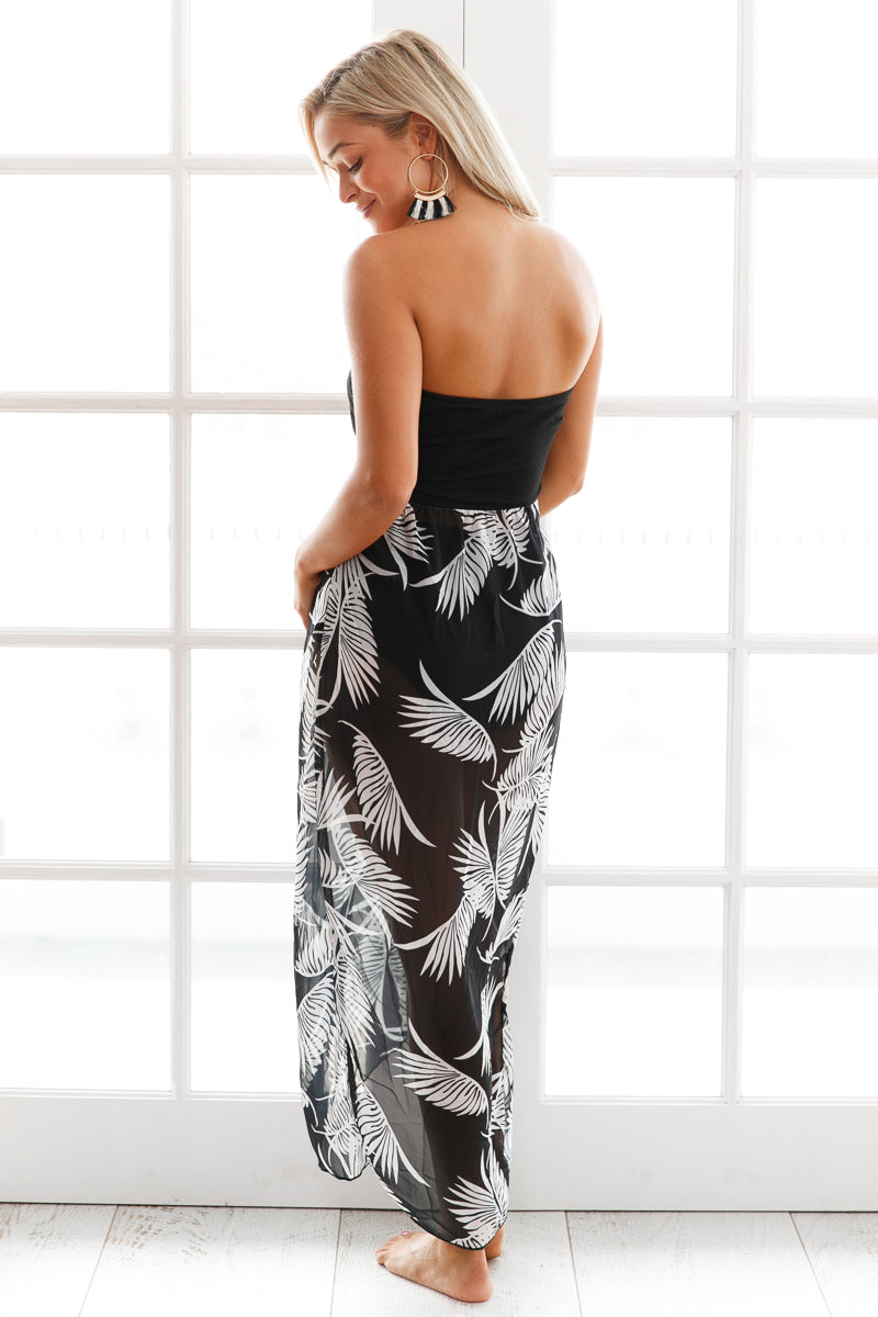 Sexy Black White Printed Beach Dress SEXY AFFORDABLE CLOTHING Sexy Black White Printed Beach Dress SEXY AFFORDABLE CLOTHING