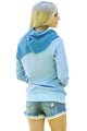 Sexy Blue Duotone Chic Hooded Sweatshirt