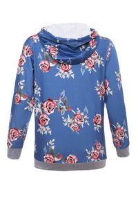 Sexy Blue Floral Summer Hoodie