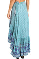 Sexy Blue Gypsy Style Print Sarong Beach Dress