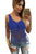 Sexy Blue Lacy Crochet Cropped Vest Top