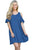 Sexy Blue Naughty Cute Cold Shoulder Short Dress