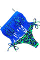 Sexy Blue Tassel Accent 2pcs Brazilian Bikini Swimsuit