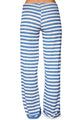 Sexy Blue White Striped Wide Leg Pants