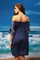 Sexy Bohemian Vibe Geometric Print Off The Shoulder Beach Dress