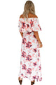 Sexy Boho Vibe Floral Print Off Shoulder Maxi Dress