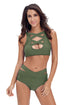 Sexy Brazil Army Green Multiway Strap High Waist Bikini