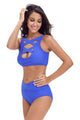 Sexy Brazil Bright Blue Multiway Strap High Waist Bikini