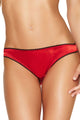 Sexy Brazilian Red Satin Panty with Black Bow Accent