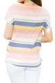 Sexy Bright Striped Short Sleeve T-shirt