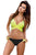 Sexy Bright Yellow Wrap Front Halter Bikini Tie Side Bottom Swimsuit