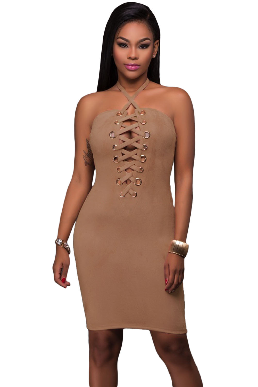 Grommet halter hot sale dress