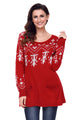 Sexy Burgundy A-line Casual Fit Christmas Fashion Sweater