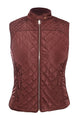 Sexy Burgundy High Neck Cotton Quilted Vest Coat