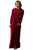 Sexy Burgundy Long Sleeve High Waist Maxi Jersey Dress