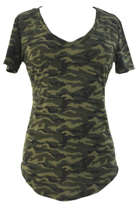 Sexy Camouflage Summer Basic Pocket T-shirt