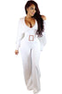 Sexy Cape Long Sleeves Wide Leg Jumpsuit