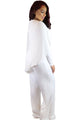 Sexy Cape Long Sleeves Wide Leg Jumpsuit