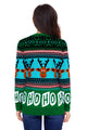 Sexy Cartoon Reindeer HO HO HO Green Christmas Sweater