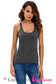Sexy Charcoal Grey Knot Back Casual Tank Top