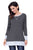 Sexy Charcoal Side Pocket Elbow Patch Colorblock Tunic