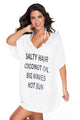 Sexy Cheeky Letter Print Summer Cover up