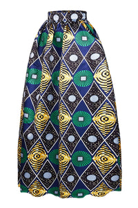 Sexy Chic Circle African Print Maxi Skirt