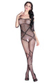 Sexy Chic Sleeved Open Crotch Sheer Bodystocking