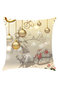 Sexy Christmas Balls Pattern Linen Throw Pillow Case