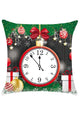 Sexy Christmas Clock and Baubles Pattern Decorative Pillow Case