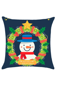 Sexy Christmas Garland Snowman Pattern Throw Pillow Case