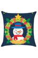 Sexy Christmas Garland Snowman Pattern Throw Pillow Case