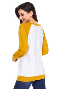 Sexy Christmas Reindeer Yellow Long Sleeve Shirt