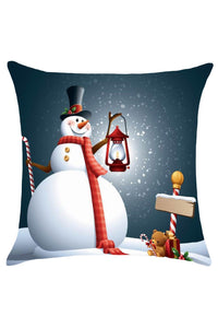 Sexy Christmas Snowman Print Cushion Cover