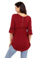 Sexy Claret Babydoll Long Tunic Top