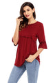 Sexy Claret Babydoll Long Tunic Top