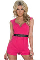 Sexy Classy Disco Pink Jumpsuit with Waistband