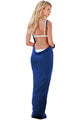 Sexy Cobalt Blue Greek Goddess Spaghetti Strap Sarong Beachwear