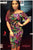 Sexy Colorful Circles Print Black Midi Dress