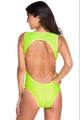 Sexy Cool Summer Mansion Neon Green One-piece Swimwear