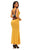 Sexy Crochet Back Detail Sleeveless Yellow Maxi Dress