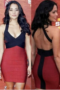 Sexy Cross Bust Hollow-out Bandage Dress