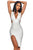 Sexy Cut Out Detail Solid White Bandage Dress