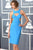 Sexy Cut-out Little Blue Midi Dress